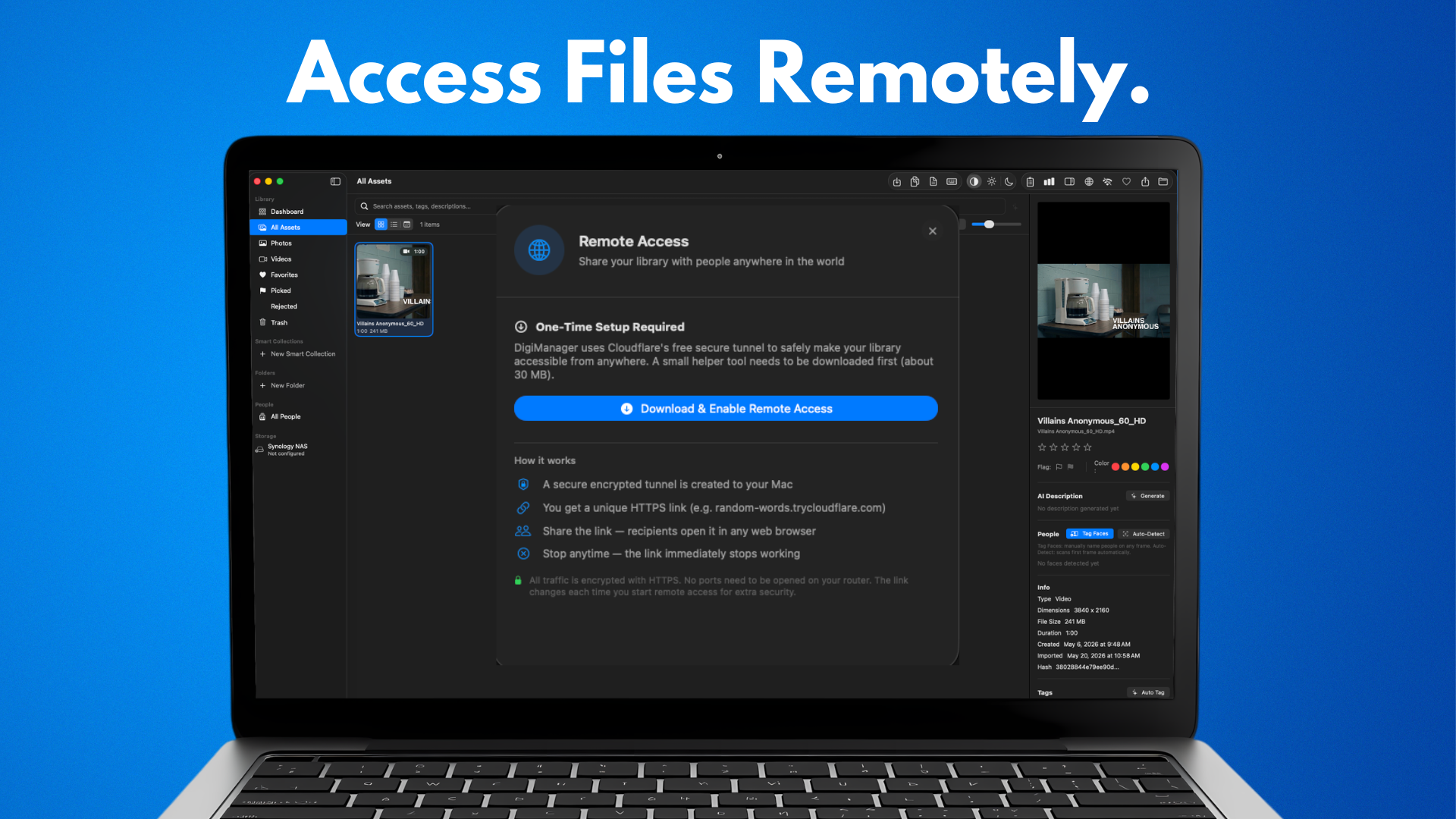 Access files remotely.